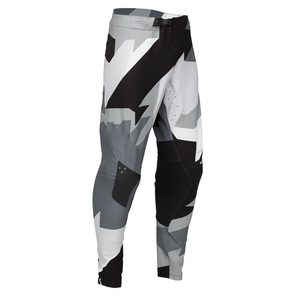 Pantalons de motocross personnalisés pour hommes, pantalons de course MX, pantalons de moto tout-terrain, pantalons de motocross avec impression par sublimation, motif gris, noir, blanc - Product Image 2