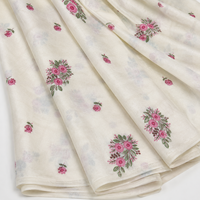 Tissu en peluche imprimé et brodé, tissu polyester personnalisé, textile fantaisie respirant et écologique pour Abaya, Kaftan, Sac – Vente en gros