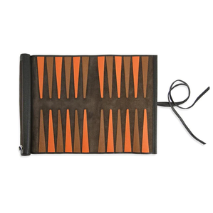 Premium Roll-Up Suede <b>Backgammon</b> Set Custom Logo Leather Travel <b>Board</b> Game Set Educational Strategy Roll Up <b>Backgammon</b> Game - Product Image 1