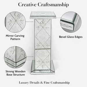 Miroir mural décoratif baroque vénitien élégant |   Miroir d'appoint en verre de style antique haut de gamme pour salon et décoration royale - Product Image 5