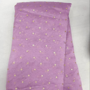 Tissue Organza Sequence Work Fabric 35 GSM 44 Inch Width Tissue Print Embroidery Material for Boutique Ethnic Wear - Product Image 1