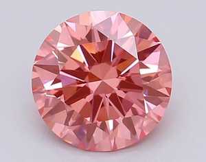 Diamant rose vif fantaisie cultivé en laboratoire, taille ronde 0,81 carat, certifié IGI, diamant CVD non monté pour la fabrication de bijoux (bagues, boucles d'oreilles) - Product Image 1