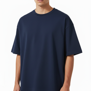 เสื้อยืดโอเวอร์ไซส์สไตล์วินเทจสำหรับฤดูร้อน ขายส่ง ผ้าฝ้าย 100% หนานุ่ม ทรงหลวมสำหรับผู้ชาย ดีไซน์ใหม่ - Product Image 4