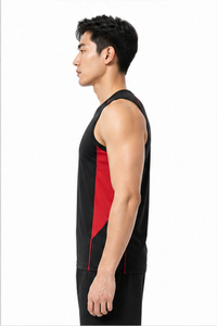 Débardeur sans manches en tricot bleu roi pour homme, col rond, uni, décontracté, séchage rapide - Product Image 2