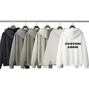 Sweat-shirt à capuche surdimensionné personnalisé pour homme, 100% coton, sans cordon de serrage, impression en relief, logo personnalisé - Product Image 3