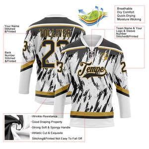 Maillot de hockey par sublimation, 100 % polyester, décontracté, à manches longues, pull sportif avec design personnalisé pour les équipes - Product Image 4