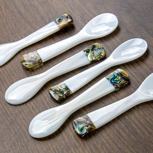Cuchara de caviar de nácar de alta calidad, sostenible, natural, de lujo, ecológica, hecha a mano, vajilla, suministro al por mayor para exportación - Product Image 5