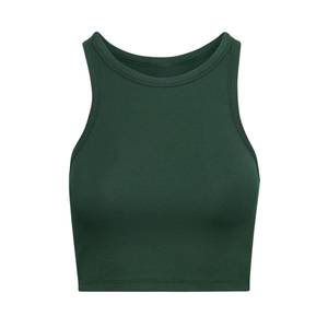 Camiseta sin mangas blanca para mujer, de algodón peinado suave, estilo casual minimalista, ODM - Product Image 4