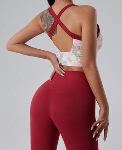 Soutien-gorge de sport Freandy à maintien élevé, respirant, écologique, bleu clair, haut de yoga, vêtements de sport pour femmes, léger, en Spandex - Product Image 5