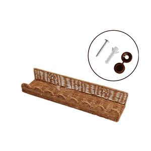 Estante de Pared de Ratán, Estilo Bohemio, Rectangular, Fibra Natural, Decoración del Hogar, Sala de Estar, Tema Natural, Pieza Única - Product Image 3
