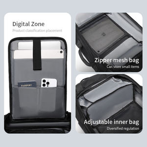 Sac à dos pour ordinateur portable Bagnex 9660 imperméable avec port de charge USB, grande capacité, sac de voyage d'affaires en Oxford, sac à dos de travail antivol - Product Image 4