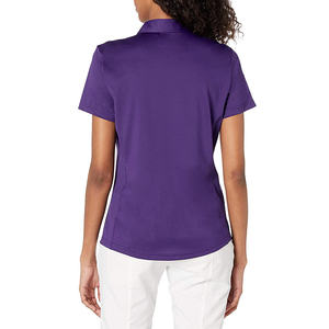 Chemise polo pour femme, tissu flexible, coutures soignées, tenue décontractée élégante pour les activités de plein air et le bureau. - Product Image 3