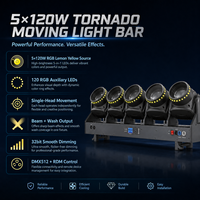 Projecteur rotatif DMX512 à tête mobile TB5 Tornado 5x120W RGB Jaune Citron Quatre-en-un IP20, Zoom, Faisceau, Flash - Meilleures ventes