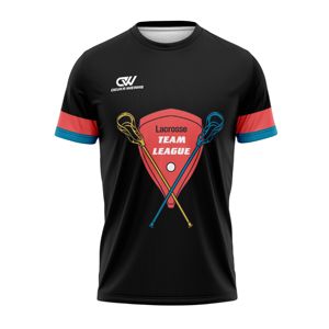 Camiseta de Lacrosse Personalizada con Logotipo de Equipo, Transpirable, de Poliéster, con Estampado por Sublimación, para Hombre, para Calentamiento, Fabricación OEM - Product Image 1