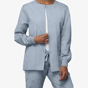 Blouse de laboratoire légère à col rond de haute qualité pour femmes, à manches longues, respirante et confortable, pour usage hospitalier - Vente en gros OEM - Product Image 6