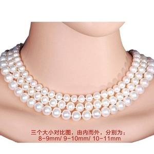 สร้อยคอไข่มุกน้ำจืดผลิตตามสั่งไข่มุกที่มีหลายขนาดและมีหลายสีให้เลือก - Product Image 5