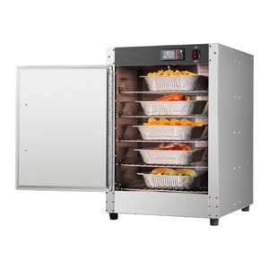 Scaldavivande Professionale in Acciaio Inossidabile a 5 Livelli con Vassoio Raccogli Acqua e Ripiani Regolabili, 5 Vasche, Porta Singola - Product Image 1