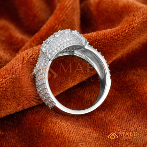 Hip Hop Jesus <b>Face</b> Ring - Premium Silver Finish Micro Pave 3D Sculpted Ring 925 Sterling Silver Hip Hop Religious Jewellery - Product Image 3
