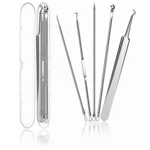 5 pcs thép không gỉ mụn đầu đen Remover Tool Set mụn mụn extractor comedone nhíp <span class=keywords><strong>Kit</strong></span> đối với chăm sóc da - Product Image 1