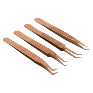 Pince à épiler pour cils, isolation à 45 degrés, en acier inoxydable, pour extensions de cils, outil professionnel pour extensions de cils - Product Image 2