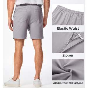 2025 hommes décontracté coton sergé Cargo Shorts 5 pouces entrejambe genou longueur basket-ball Compression Shorts 2-en-1 Logos plaine teint - Product Image 3