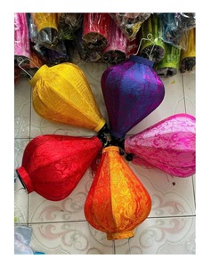 โคมไฟไหมเวียดนามทำมือ โคมไฟแขวนแบบดั้งเดิมสำหรับตกแต่งงานแต่งงาน - Product Image 2