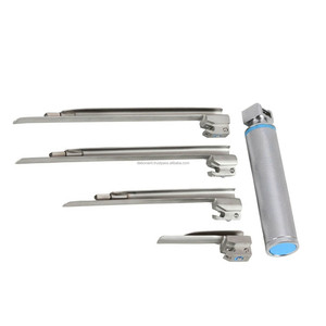 Laringoscopio Eléctrico Profesional de Grado Médico, de Acero Inoxidable, con LED, 4 Hojas Rectas Miller, Kit de Intubación ORL, CE ISO OEM - Product Image 2