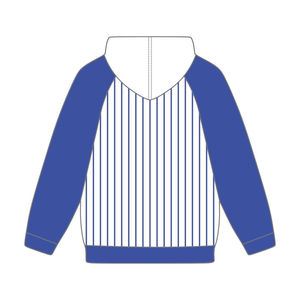 Sweat à capuche blanc à rayures bleues et manches raglan Sigma Gamma Rho, vêtements de sororité SGRho, vêtements personnalisés Divine Nine HBCU - Product Image 3