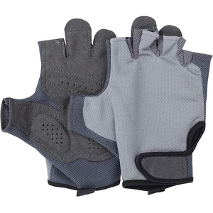 Gym Fitness <b>Gloves</b> Breathable Half Finger Leather Palm Adjustable Wrist Strap Weightlifting Training - Product Image 1