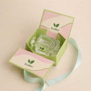 Luxury Eco-Friendly Handmade Custom Folding Magnetic Flip Perfume <b>Box</b> Ribbon Handle Rigid Paper Packaging for Cosmetics <b>Bottles</b> - Product Image 2