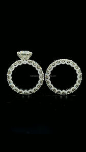 ชุดแหวนเพชรโมอิส3ct าไนต์ทรงกลมเจียระไนแหวนแต่งงานของเจ้าสาวชุด S925เงินเครื่องประดับแหวนหมั้นแหวนเพชร - Product Image 5