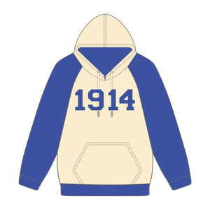 ปีก่อตั้ง 1914 ฟี เบต้า ซิกมา เนอทเชอรัล บอดี้ เสื้อฮู้ดแขนราแกลนสีน้ำเงิน เสื้อผ้าสำหรับสมาคมนักศึกษา  แบบสั่งทำพิเศษ ดีไซน์ Divine Nine HBCU - Product Image 2