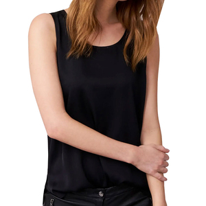 Débardeurs pour femmes à séchage rapide, sans manches, taille personnalisée, logo sur le devant, respirants, écologiques, en tissu polyester/coton, service OEM - Product Image 3