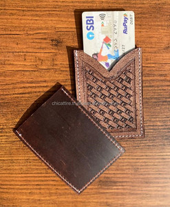 เคสใส่บัตรเครดิตทรงสี่เหลี่ยมผืนผ้าหนังถือด้วยมือขนาดเล็กน่ารักแบบตะวันตก - Product Image 6