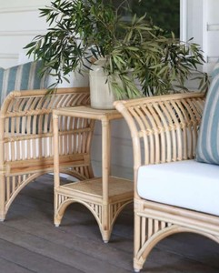Natural Rattan Woven 2 Tier Side <b>Table</b> Rattan <b>End</b> <b>Table</b> with Open <b>Storage</b> Shelf for Living Room Bedroom Home Decor from Vietnam - Product Image 6