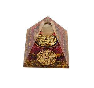 Pyramide en onyx rose polie à la main, en orgonite, étanche, pour la méditation, par Crystal Exports – Cadeau de mariage - Product Image 3