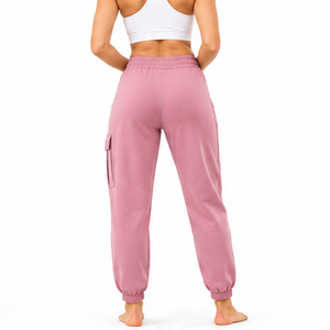 <b>Women</b> Gym <b>Joggers</b> Cotton <b>Fleece</b> Fabric Private Label OEM ODM Fitness Trousers Bulk Wholesale Manufacturer Exporter Global Supply - Product Image 3