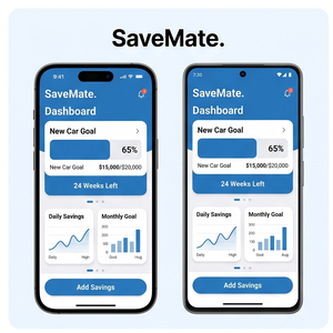 แอปติดตามการออมเงิน Royalcraft – ตัววางแผนเป้าหมาย, ตัวติดตามการออมเงิน, การควบคุมงบประมาณ และข้อมูลทางการเงิน ios/android - Product Image 1