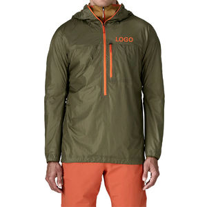 Veste coupe-vent à capuche pour homme, pliable, légère, en nylon ripstop, hydrofuge, vêtements de sport d'extérieur - Product Image 1
