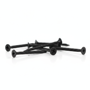 Vis métriques en acier au carbone noir à filetage grossier, tête cylindrique avec revêtement phosphaté classe 8.8 pour fixation de plaques de plâtre (pouces/métrique) - Product Image 4