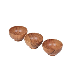 Tazón de madera para helado, ecológico, hecho de madera de acacia, tazones artesanales para bodas y fiestas, tazón de madera para ensalada a precio económico. - Product Image 2