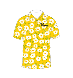 เสื้อโปโลพิมพ์ลายดอกเดซี่สีเหลืองสำหรับผู้ชาย แขนสั้น ลำลอง ใส่เล่นกอล์ฟ ฤดูร้อน เสื้อแฟชั่นคอปกน้ำหนักเบา - Product Image 1