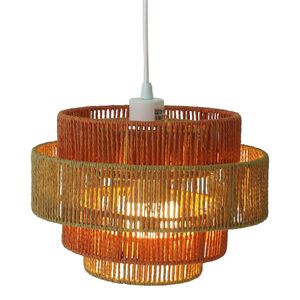 Lampada a Sospensione Dorset Bianca e Naturale/Terracotta, Elegante Lampadario e Luce Pendente - Product Image 2