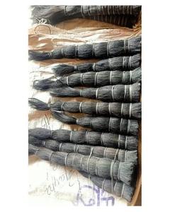 Bouquets de poils de buffle faits à la main, noir naturel, matériau artisanal rustique pour la décoration intérieure - Product Image 2