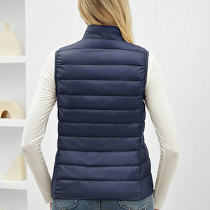 custom design puffer vest gilets waistcoat casual fashion winter woman clothes coat puffer sleeveless <b>jacket</b> women puffer vest - Product Image 4