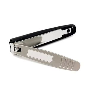 Dark Grey Ergonomic Nail Clipper Stainless Steel Thumb Rest Manicure Tool Finger Trimmer Matte Finish Grooming Device - Product Image 3