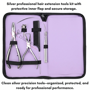 Kit d'application d'extensions de cheveux de haute qualité, pinces à sertir en acier inoxydable - Product Image 6