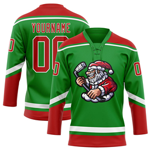 Ventes en gros d'uniformes de hockey du New Jersey, maillots de hockey sur glace cousus pour hommes, USA - Product Image 1