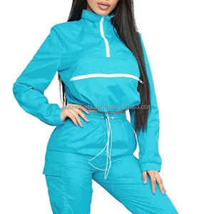 OEM Wholesale Women's Winter Windbreaker <b>Tracksuits</b> Sets High Quality Quick Dry Breathable Custom Logo Solid Pattern - Product Image 3
