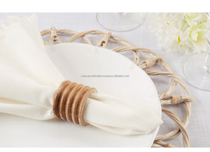 Porte-serviettes en bois massif artisanal, vente en gros, logo personnalisé, anneaux à serviettes en bois pour la maison, la cuisine, la table à manger - Product Image 3